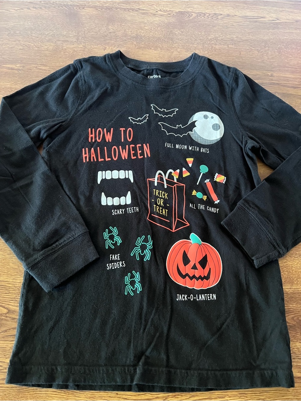 Carter's Kids Size 8 Halloween Long Sleeve Graphic T-Shirt